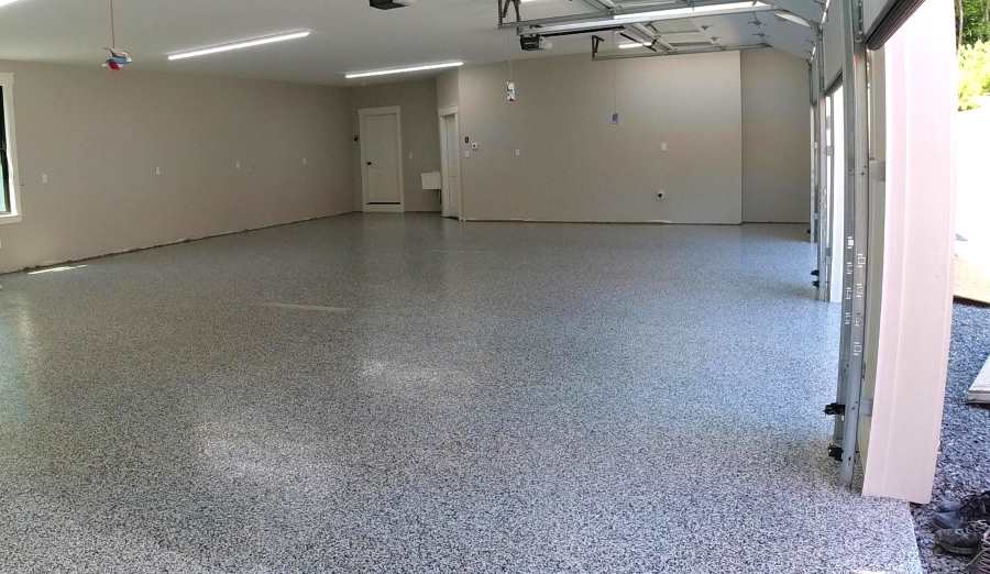 diy epoxy garage floor finished